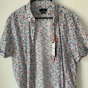 Zara Multicolor Floral Casual Button Down Shirt